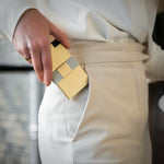 Metallic Gold Aluminum Cardholder