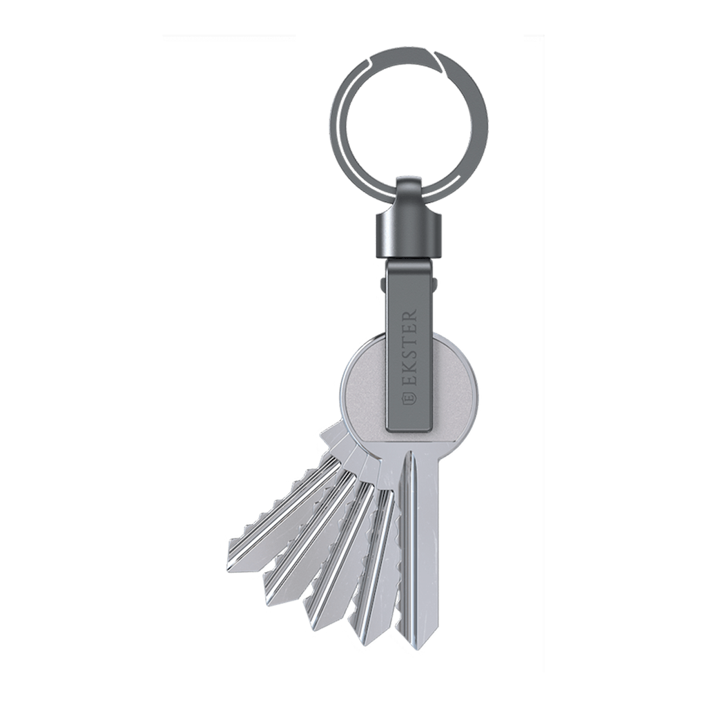 2 Pack Keyring Belt Clip Secure Metal Key Holder Keychain Keeper